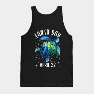 Earth Day Sea Turtle Art Tank Top